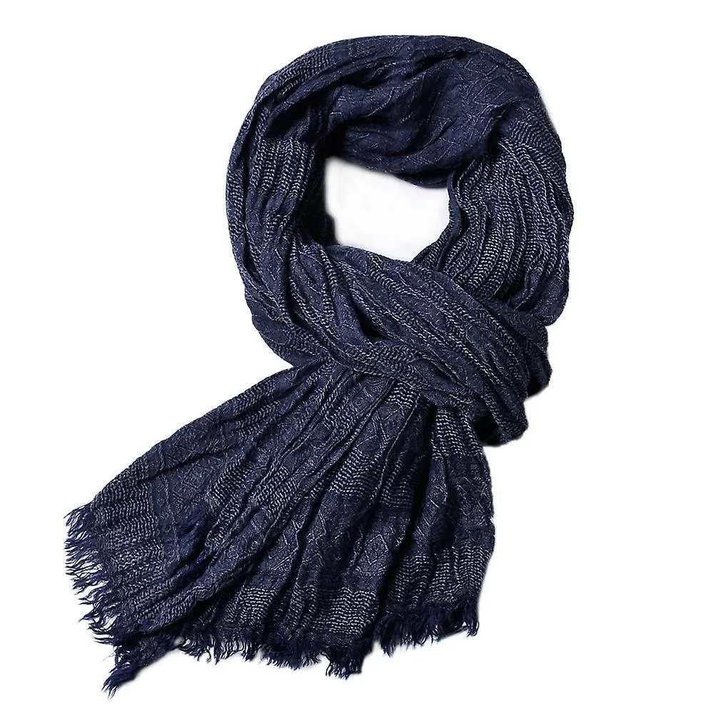 Mantones de algodón Bufandas Hombre | Bufanda Algodón Invierno Hombre Negro | Bufanda casual de algodón para hombre - Wraps