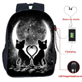 Mochila Sailor Moon Artemis y Luna