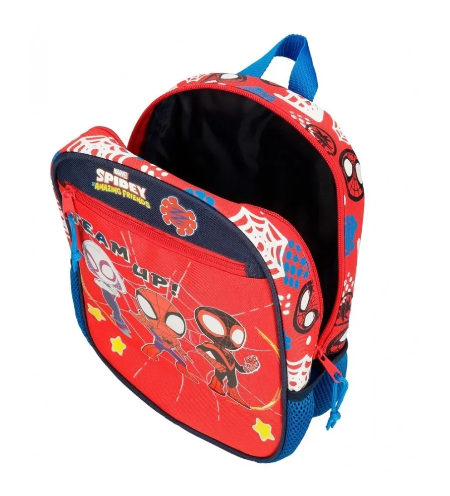 Mochila Spidey and friends Preescolar 28cm con carro rojo