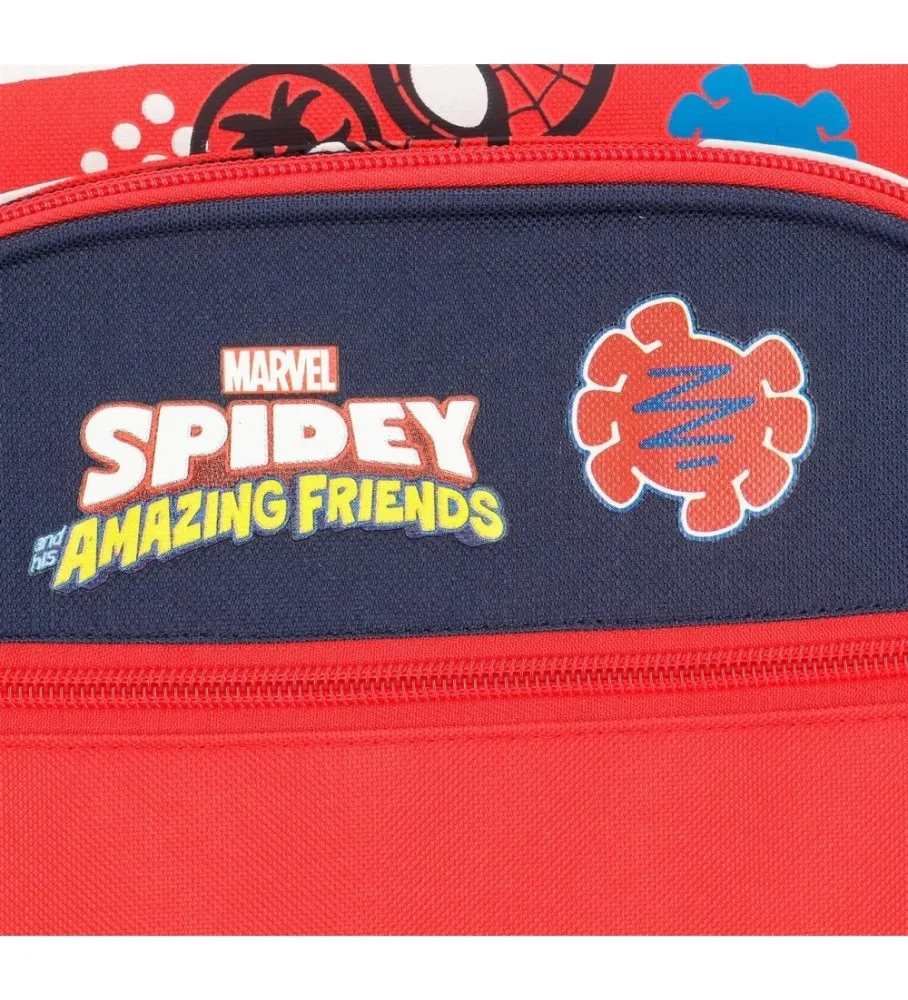 Mochila Spidey and friends Preescolar 28cm con carro rojo