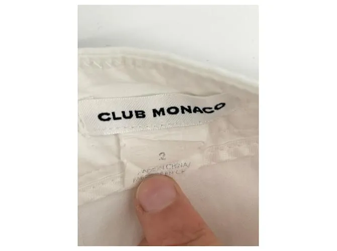 Pantalón corto CLUB MONACO.US 2 Algodón Blanco 