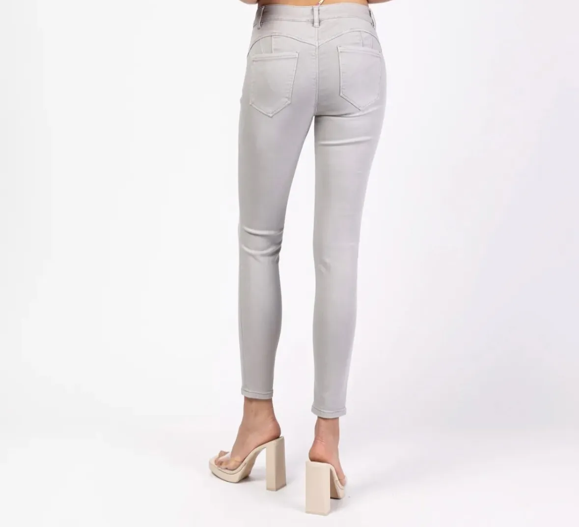 Pantalón Pitillo PUSH UP – Gris