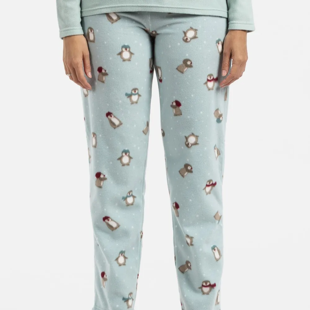 Pijama polar Pingu verde tiffany