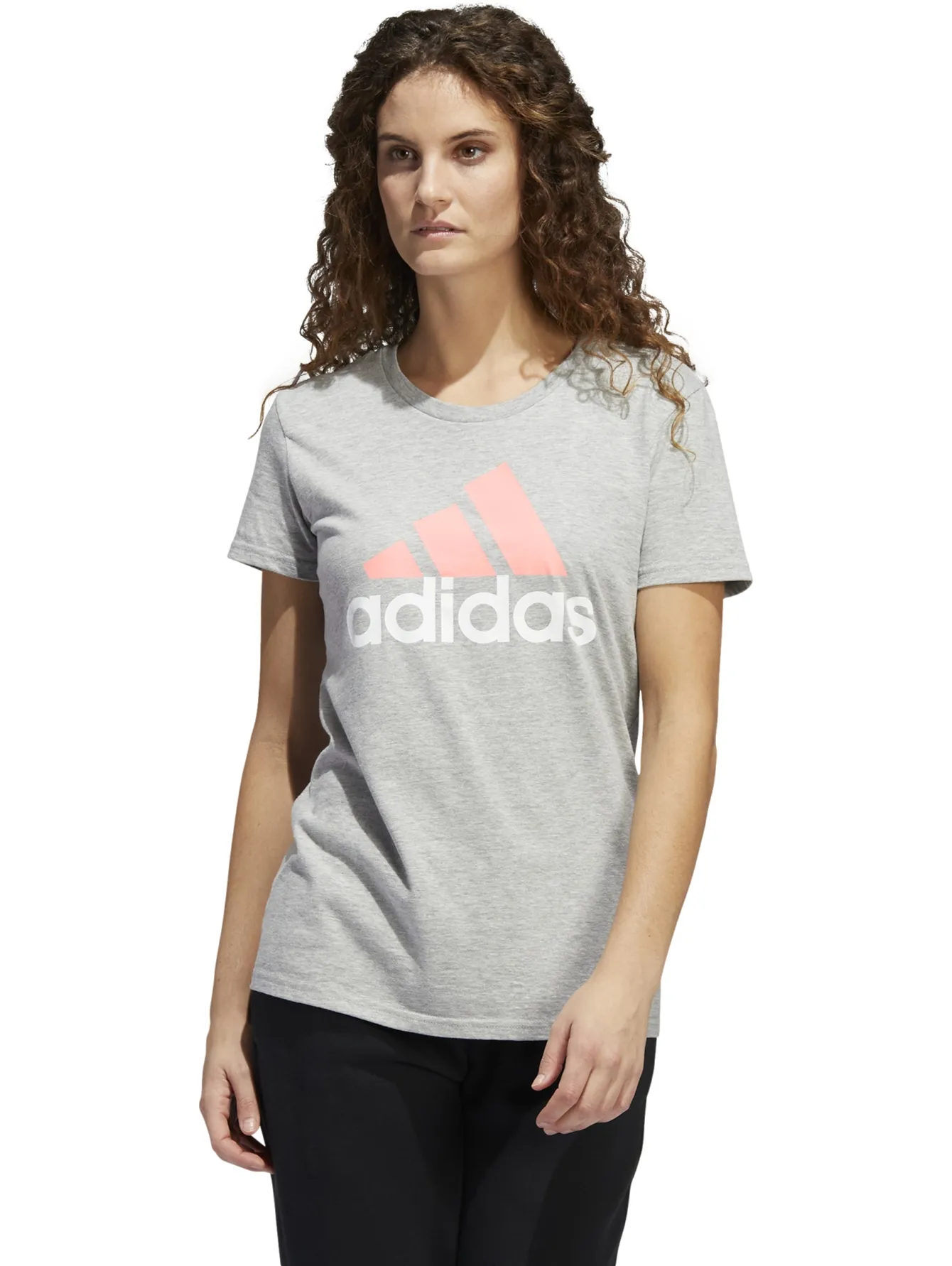 Playera Adidas Basic Gris Para Mujer