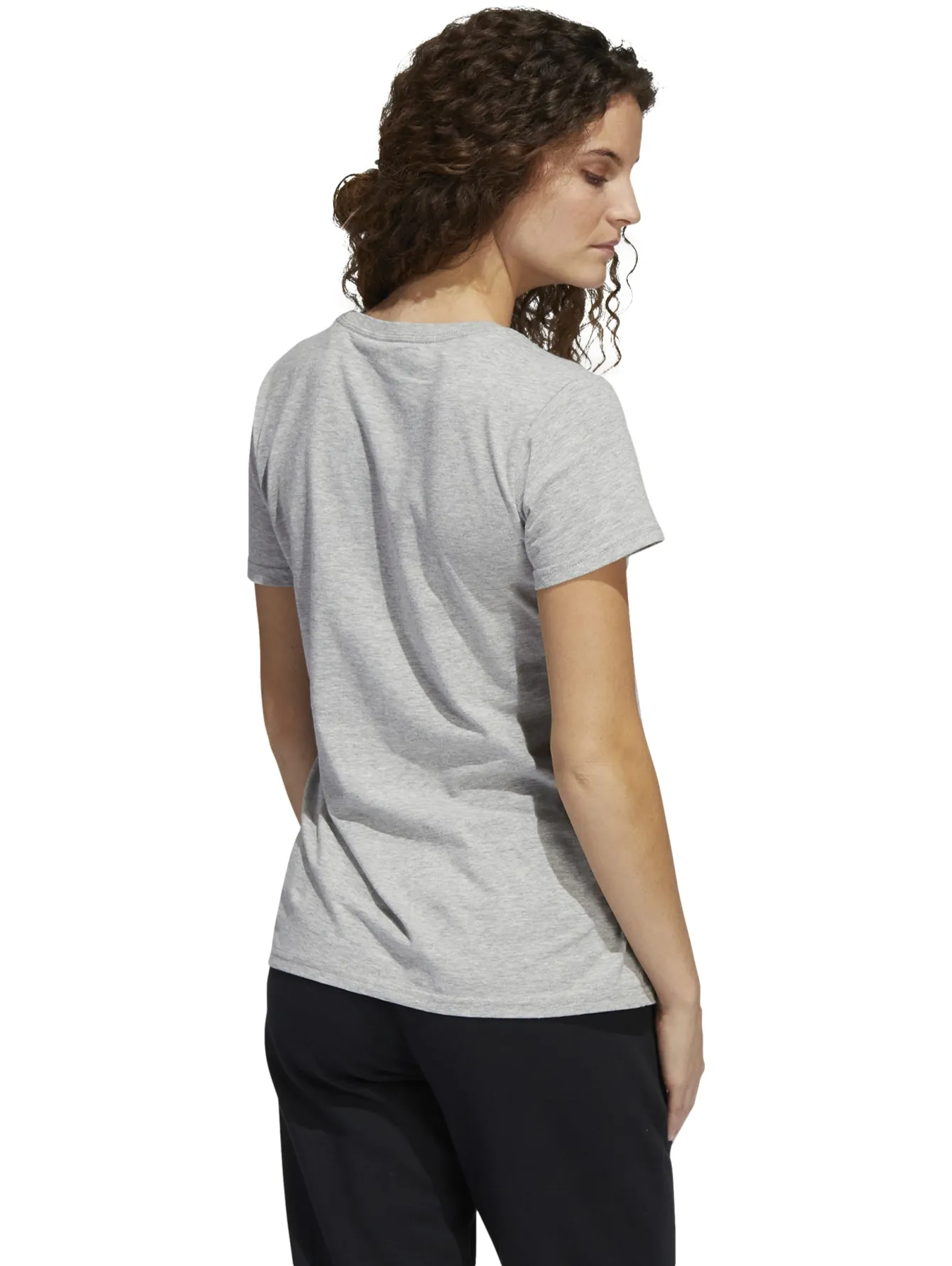 Playera Adidas Basic Gris Para Mujer