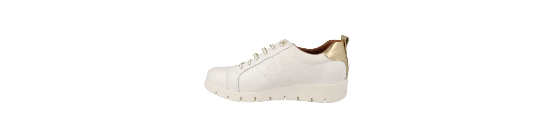 REBAJAS ZAPATILLAS BLANCAS de VESTIR MUJER PIEL MOD. YUKIRO BLA