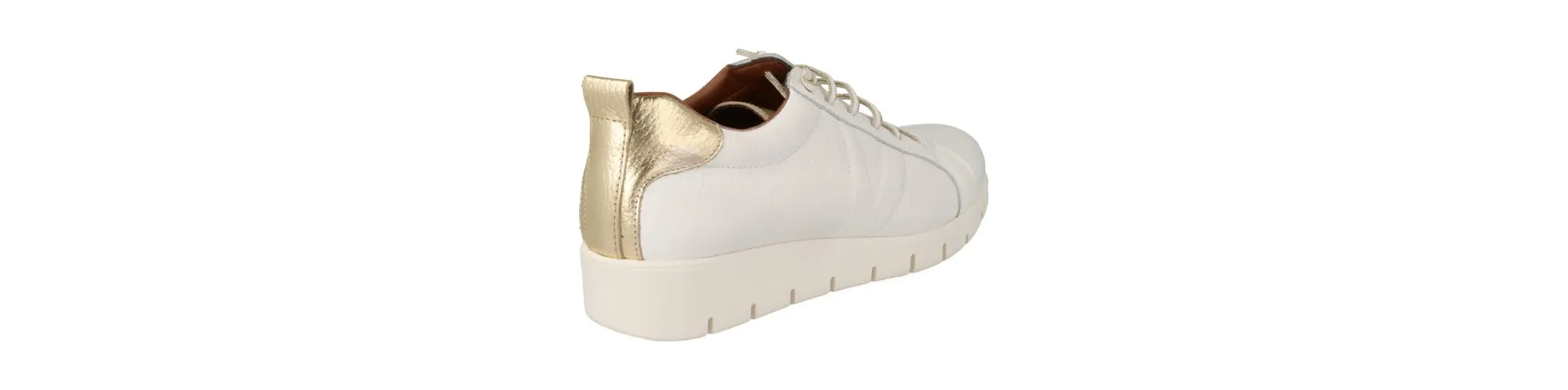 REBAJAS ZAPATILLAS BLANCAS de VESTIR MUJER PIEL MOD. YUKIRO BLA