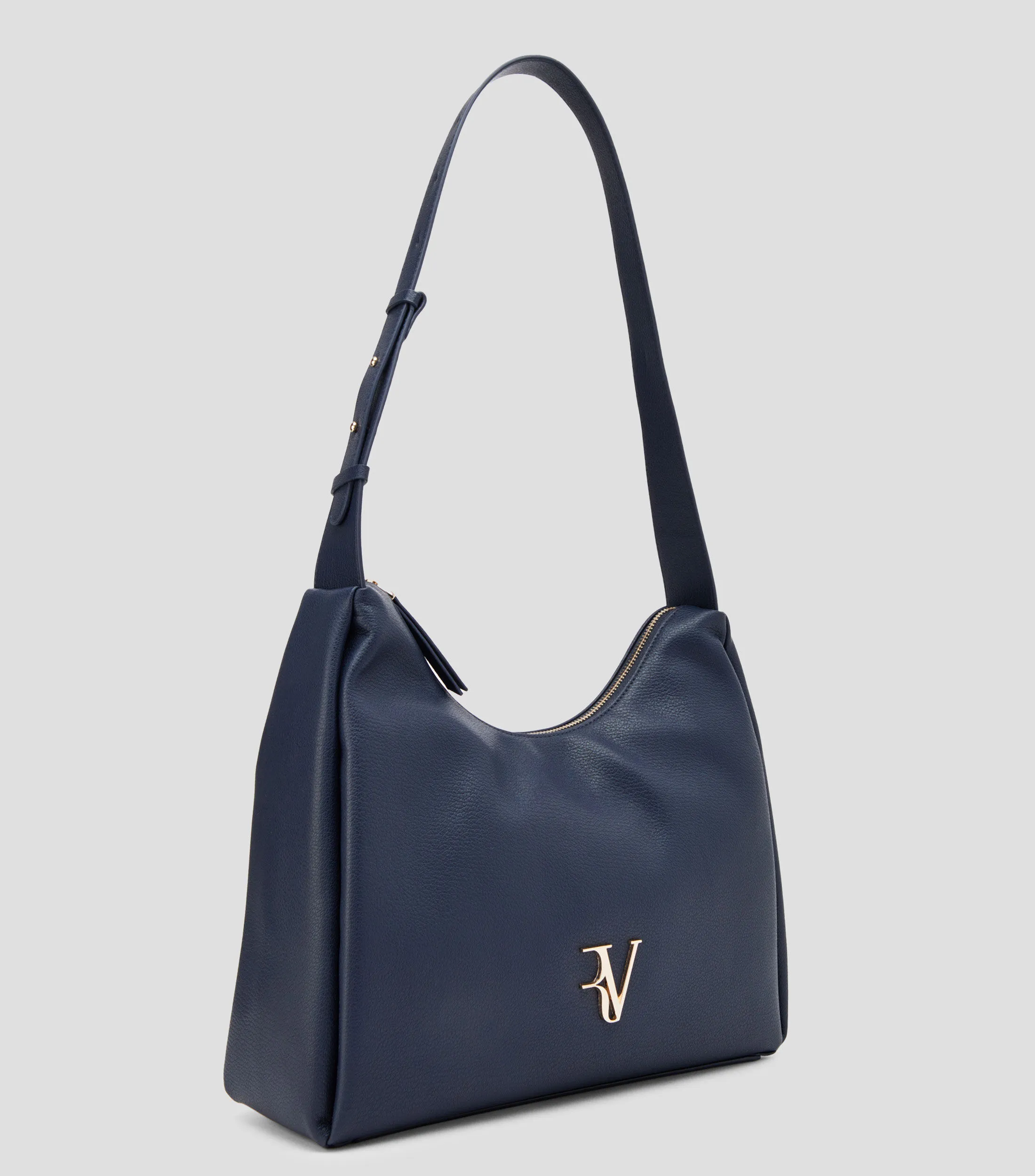 Roberto Verino Bolso hobo azul marino en piel Margot Mujer