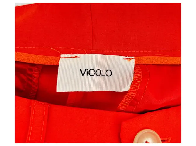 VICOLO Pantalón T.Viscosa S Internacional Naranja 