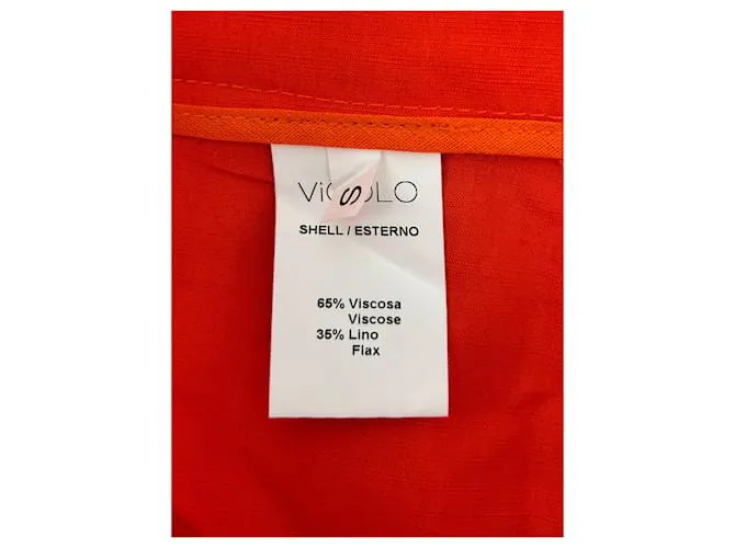 VICOLO Pantalón T.Viscosa S Internacional Naranja 