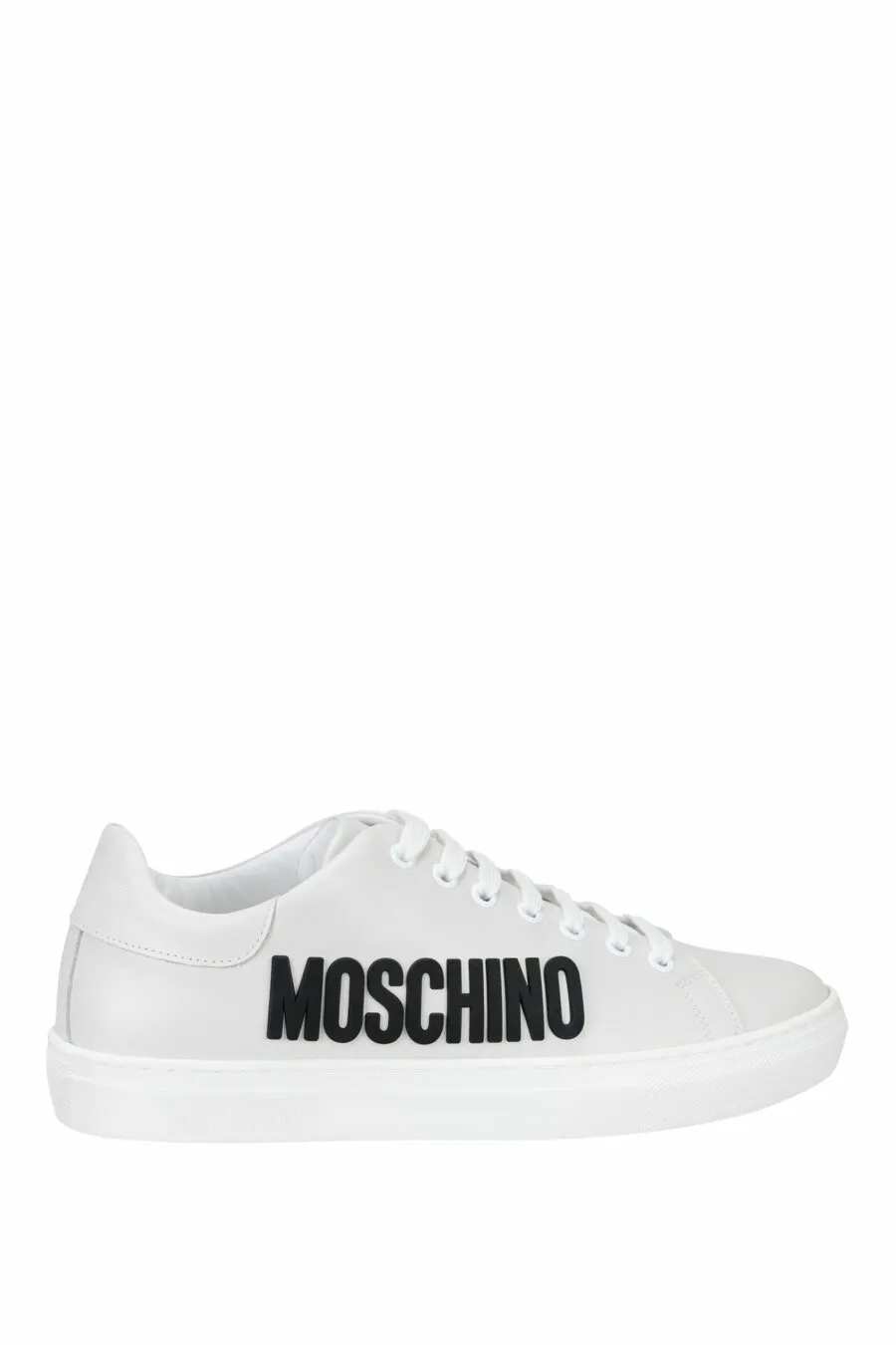 Zapatillas blancas con logo negro 