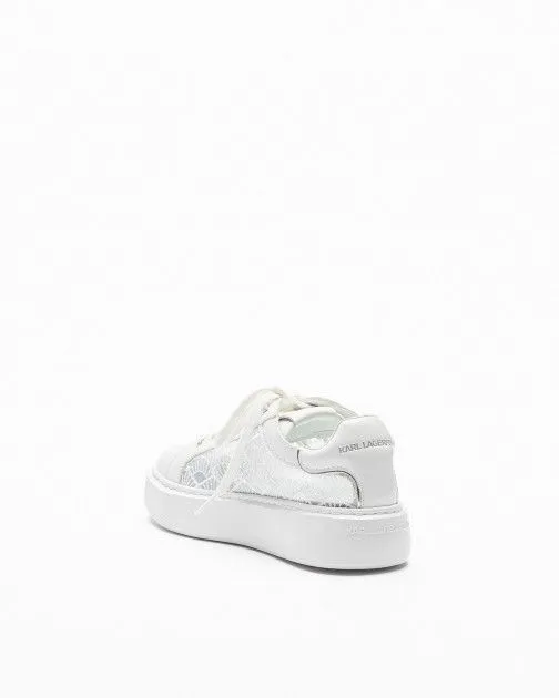 Zapatillas blancas Karl Lagerfeld Maxi Kup Shoji Fan Lace Blanco