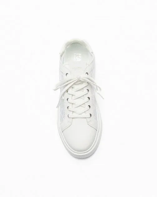 Zapatillas blancas Karl Lagerfeld Maxi Kup Shoji Fan Lace Blanco