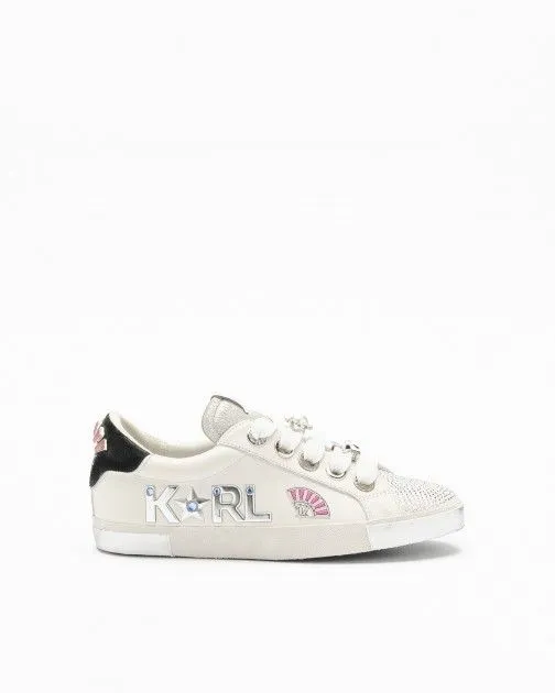 Zapatillas blancas Karl Lagerfeld SKOOL Karl Fan Patch Lo Blanco