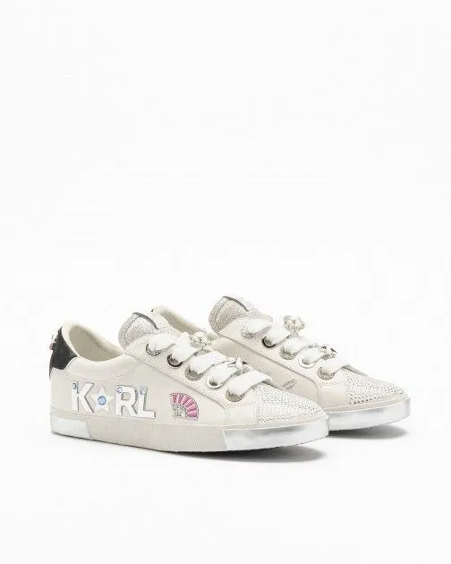 Zapatillas blancas Karl Lagerfeld SKOOL Karl Fan Patch Lo Blanco