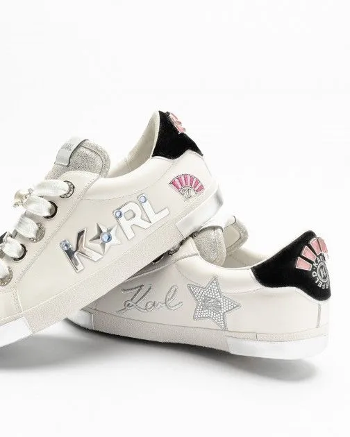 Zapatillas blancas Karl Lagerfeld SKOOL Karl Fan Patch Lo Blanco