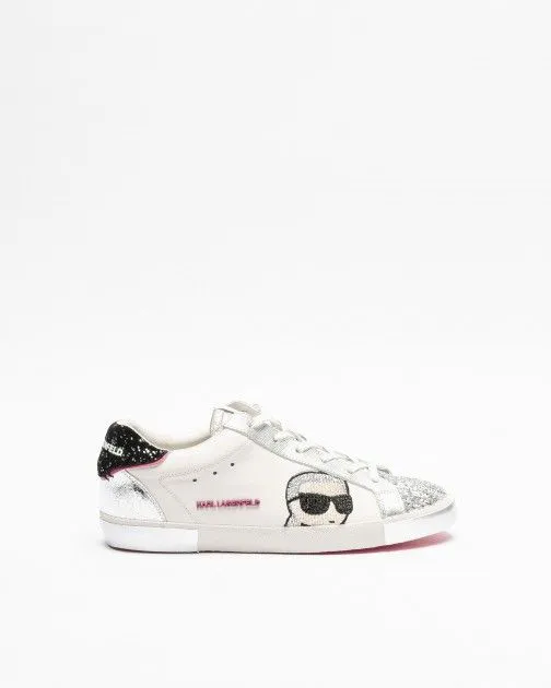 Zapatillas blancas Karl Lagerfeld Skool Karl NFT Lo Lace Blanco