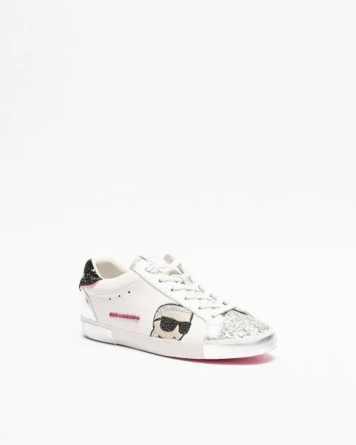 Zapatillas blancas Karl Lagerfeld Skool Karl NFT Lo Lace Blanco