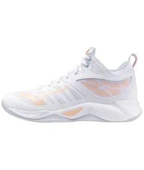 Zapatillas De Voleibol Mizuno Wave Dimension Mid Mujer Blanco