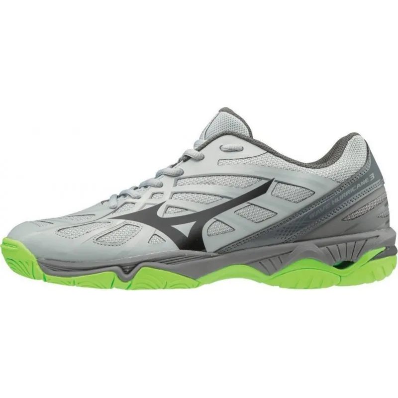 Zapatillas Mizuno Wave Hurricane 3 Gris y Verde