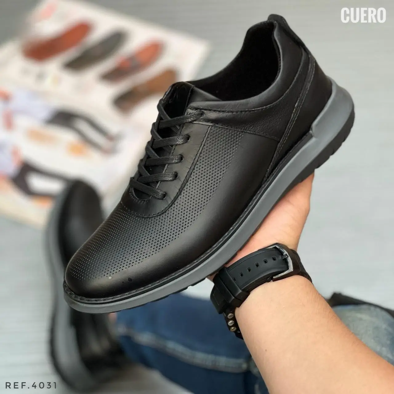 Zapato casual en cuero para hombre Ref. 4031.