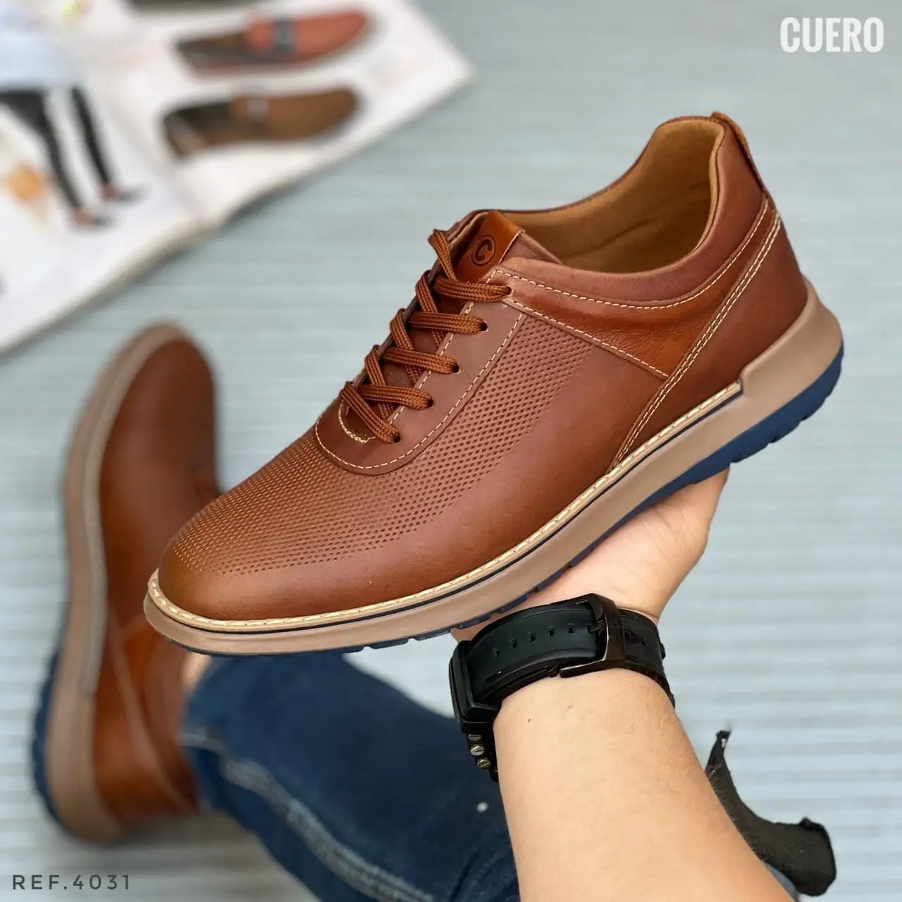 Zapato casual en cuero para hombre Ref. 4031.