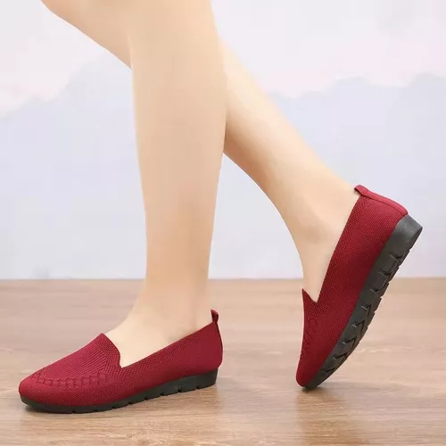 Zapatos Casuales De Tela Para Mujer Transpirables Y Cómodos.