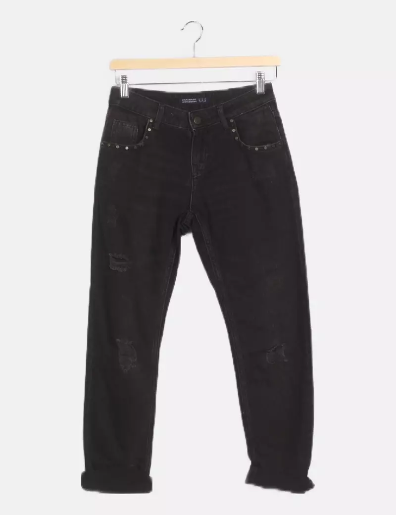 Zara Pantalón negro denim